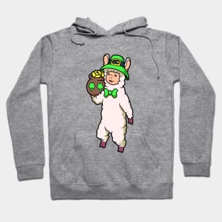 Llama Leprechaun - St Patricks Llama Hoodie